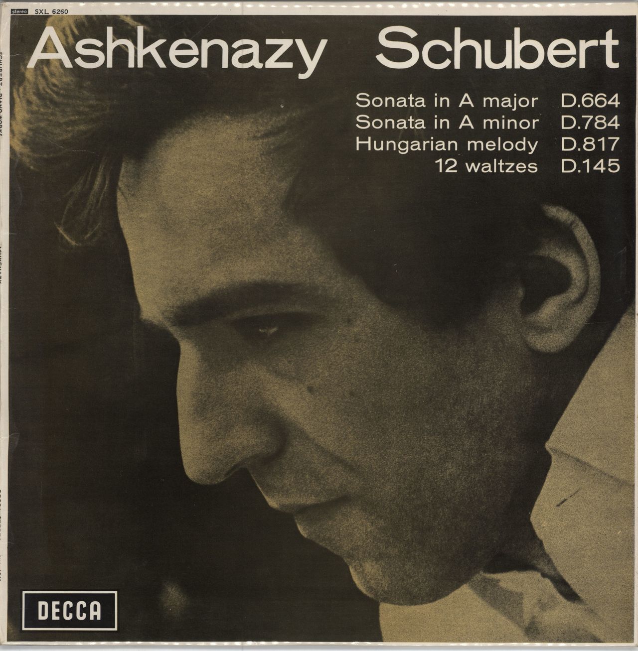 Vladimir Ashkenazy Schubert: Piano Works - 2nd UK vinyl LP album (LP record) SXL6260