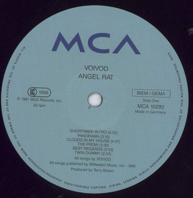 Voivod Angel Rat German vinyl LP album (LP record) VVDLPAN594561