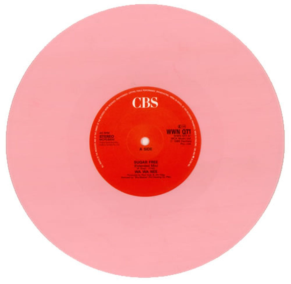 Wa Wa Nee Sugar Free - Pink Vinyl UK 10" vinyl single (10 inch record) WA-10SU442600