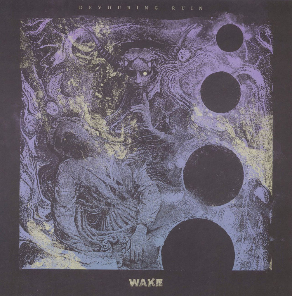 Wake Devouring Ruin - Clear with Black Smoke and Violet, Yellow & Blue Splatter Vinyl US vinyl LP album (LP record) TL156-1