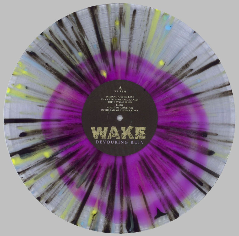 Wake Devouring Ruin - Violet in Clear with Splatter Vinyl US vinyl LP album (LP record) 5A3LPDE825897