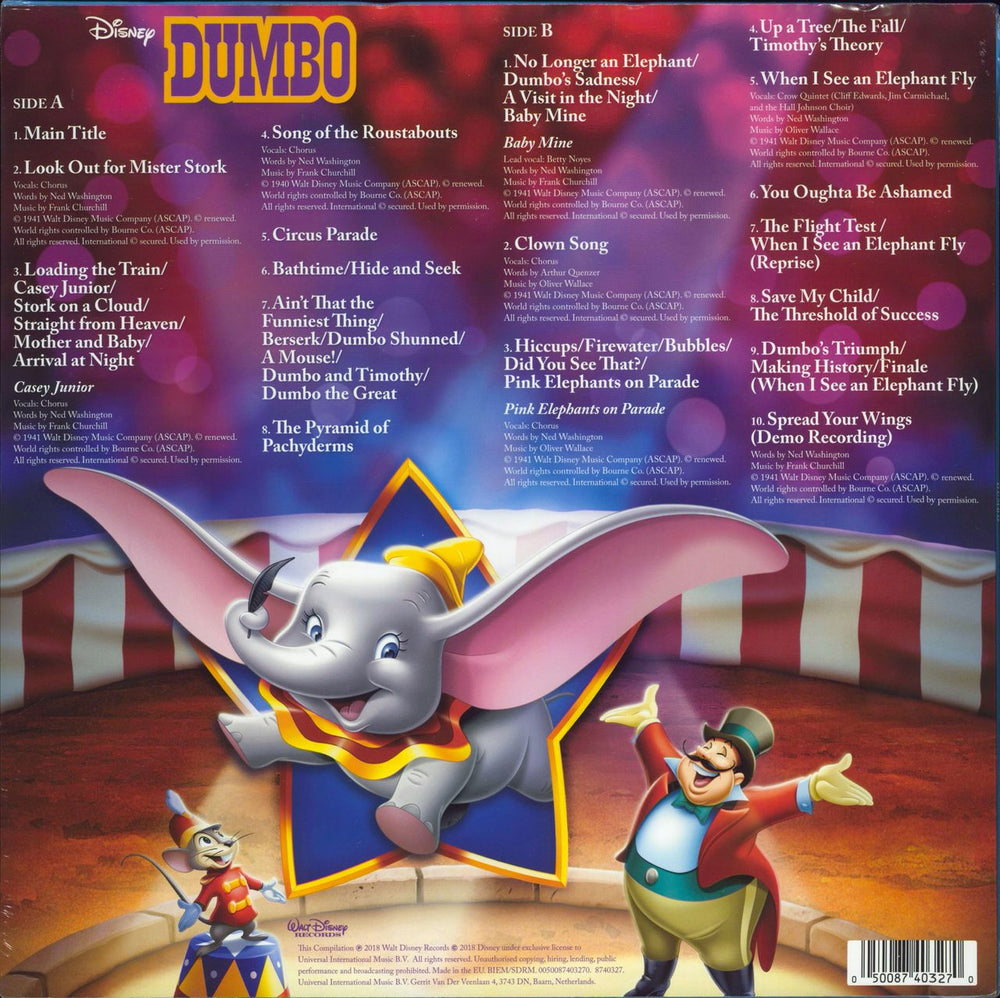 Walt Disney Dumbo - Sealed UK vinyl LP album (LP record) 050087403270