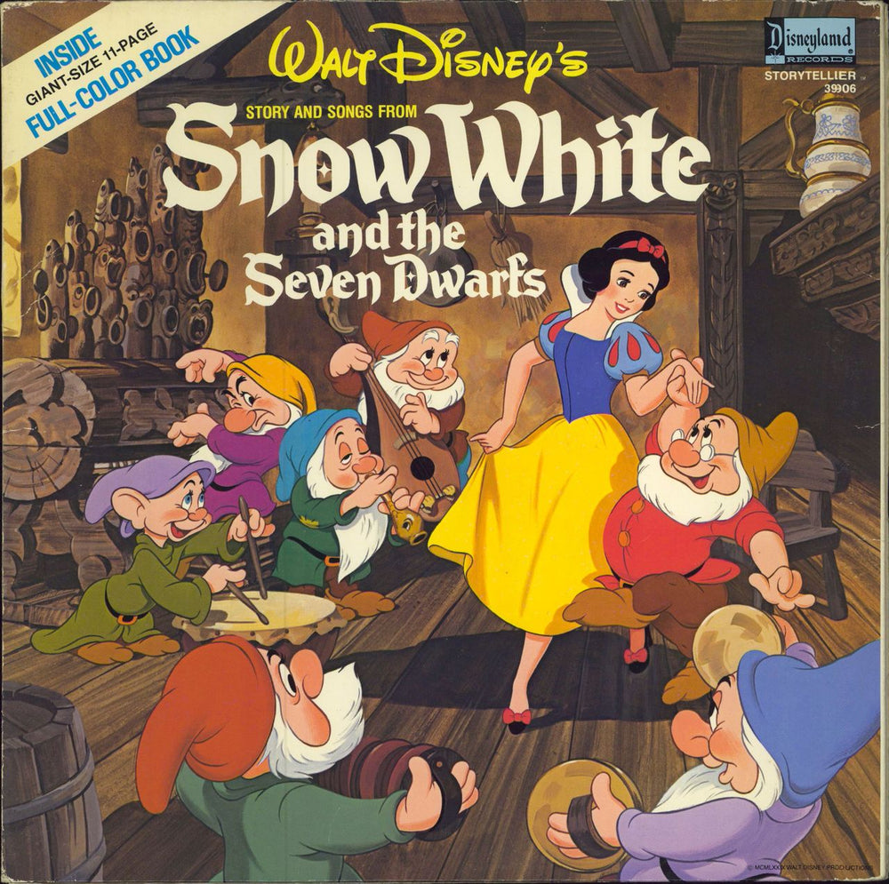 Walt Disney Snow White And The Seven Dwarfs US vinyl LP album (LP record) 3906