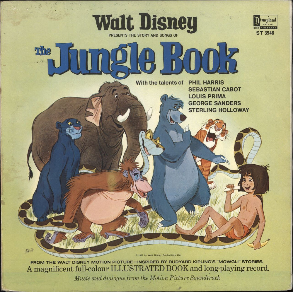 Walt Disney The Jungle Book - 2nd UK vinyl LP album (LP record) ST3948