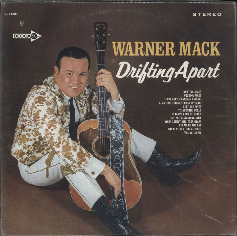 Warner Mack Drifting Apart US vinyl LP album (LP record) DL74883