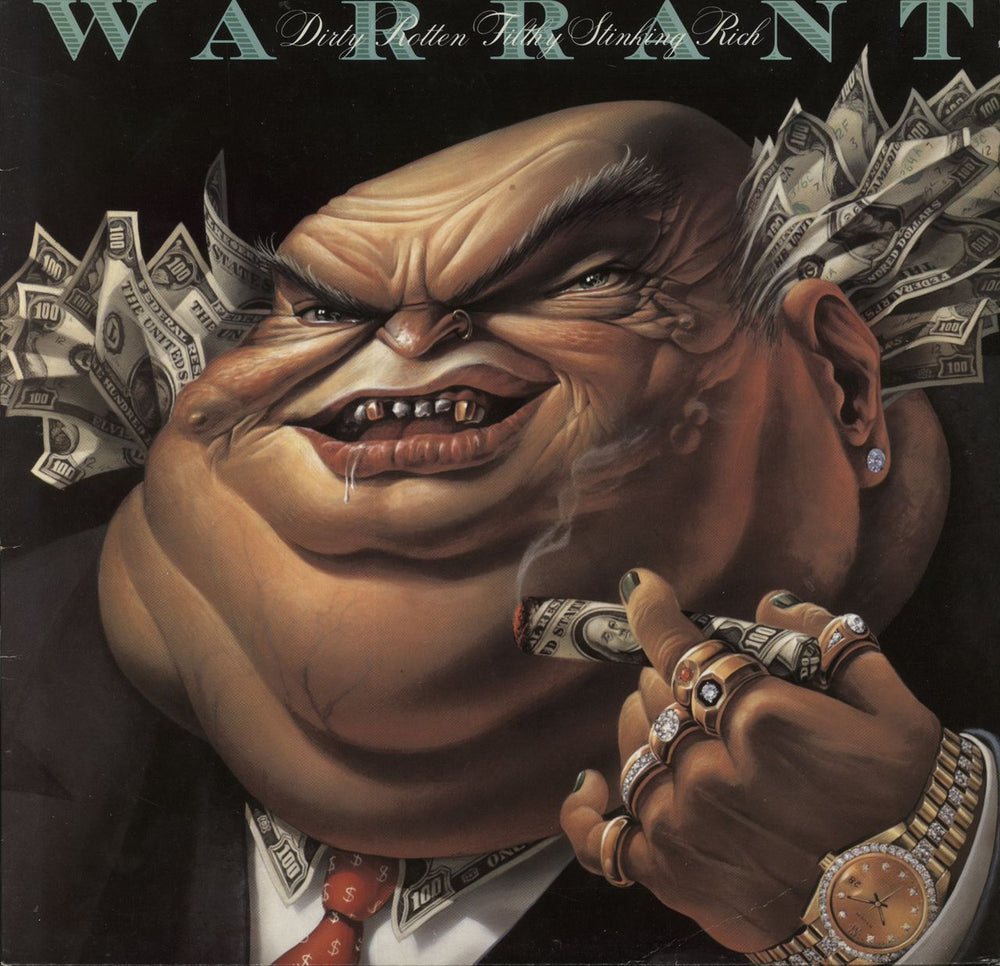 Warrant Dirty Rotten Filthy Stinking Rich UK vinyl LP album (LP record) 465052-1