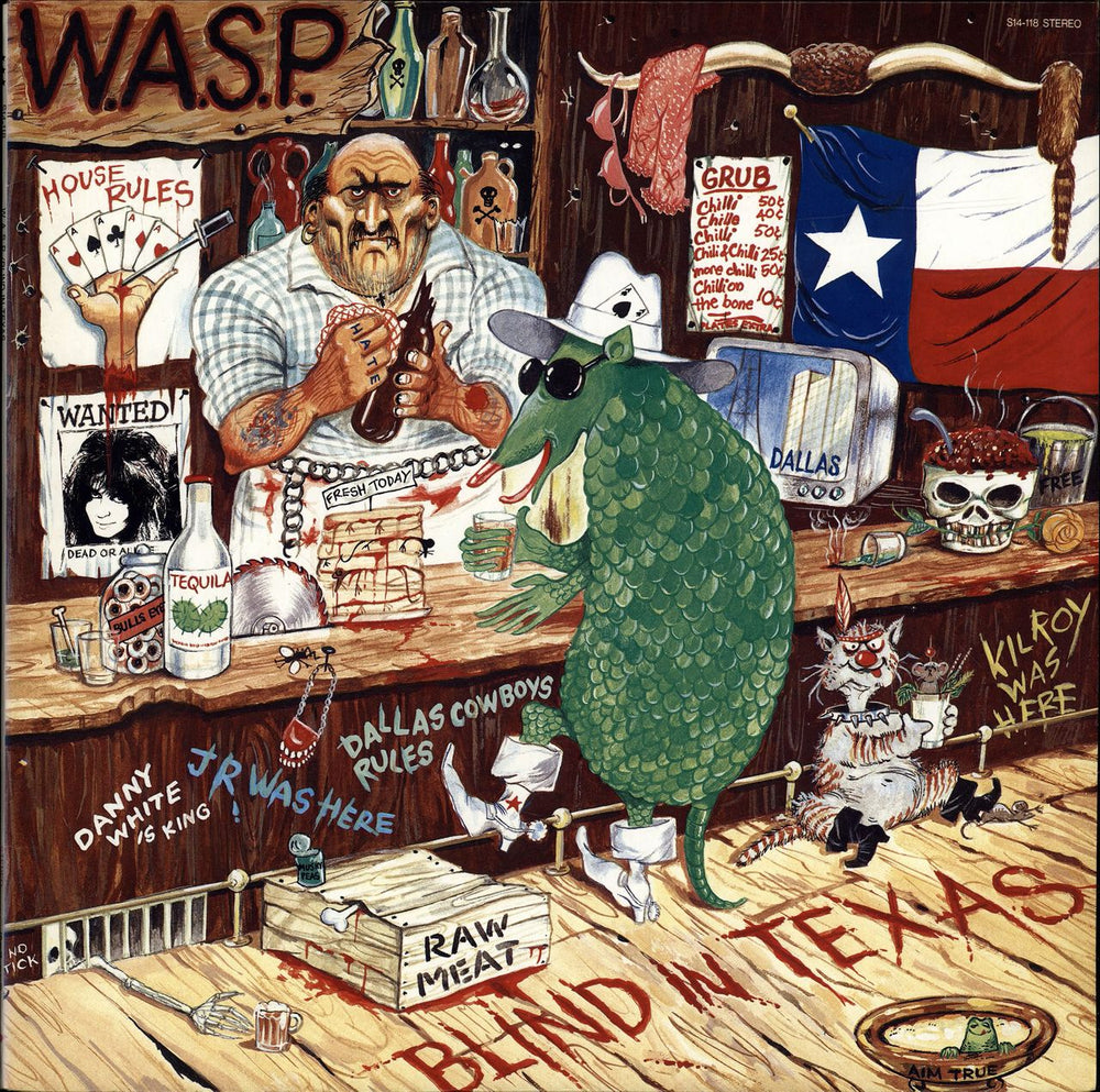 WASP Blind In Texas Japanese Promo 12" vinyl single (12 inch record / Maxi-single) S14-118