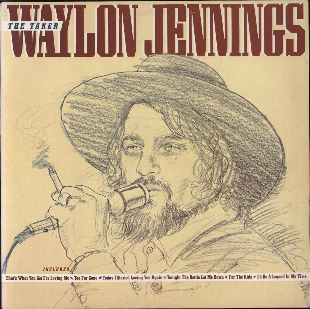 Waylon Jennings The Taker UK vinyl LP album (LP record) CBR1038