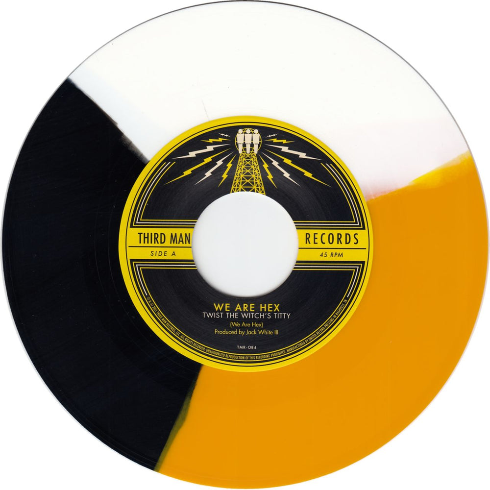 We Are Hex Twist The Witch's Titty - Tri-Colour Vinyl US 7" vinyl single (7 inch record / 45) WFJ07TW660344