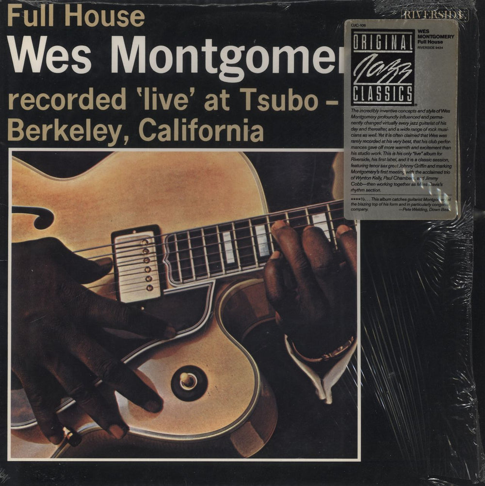 Wes Montgomery Full House - stickered shrink US vinyl LP album (LP record) OJC-106