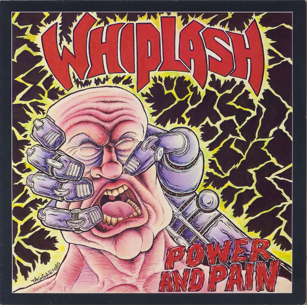 Whiplash Power And Pain Dutch vinyl LP album (LP record) RR9718