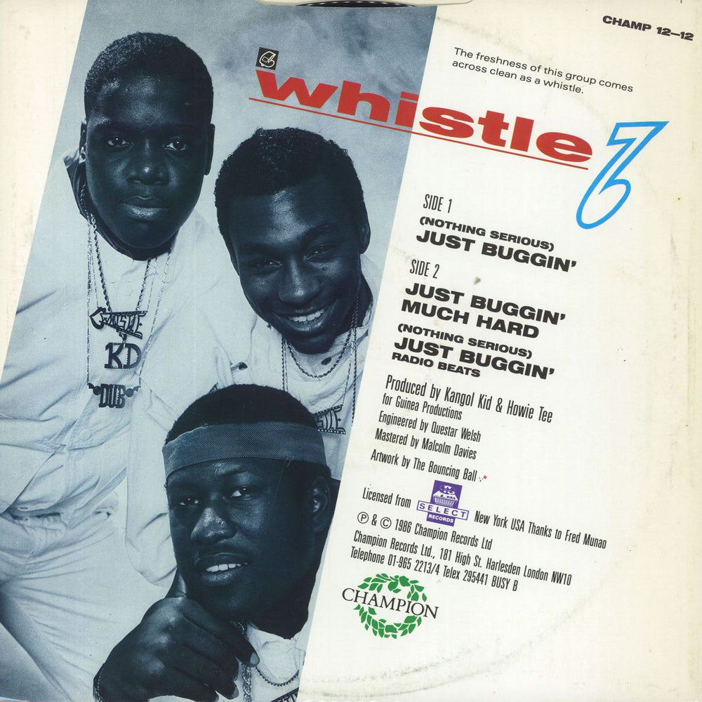 Whistle Just Buggin' UK 12" vinyl single (12 inch record / Maxi-single)