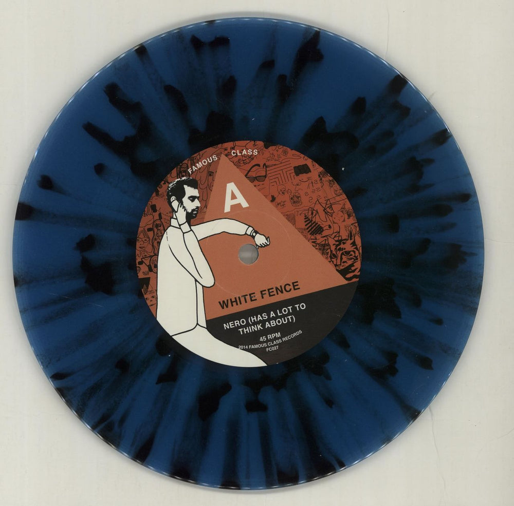 White Fence Less Artists More Condos Series #12 - Blue & Black Splattered Vinyl US 7" vinyl single (7 inch record / 45) YK907LE683447