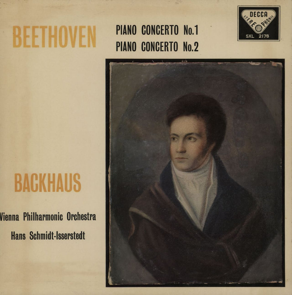 Wilhelm Backhaus Beethoven: Piano Concerto No.1 / Piano Concerto No.2 UK vinyl LP album (LP record) SXL2178