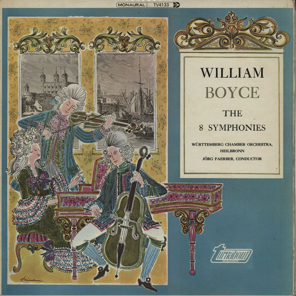 William Boyce The 8 Symphonies UK vinyl LP album (LP record) TV4133