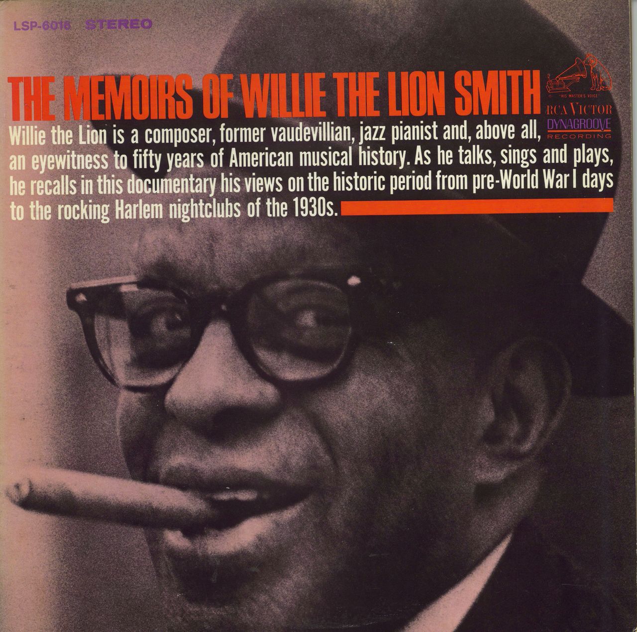 Willie (The Lion) Smith The Memoirs Of Willie "The Lion" Smith US 2-LP vinyl record set (Double LP Album) LSP-6016