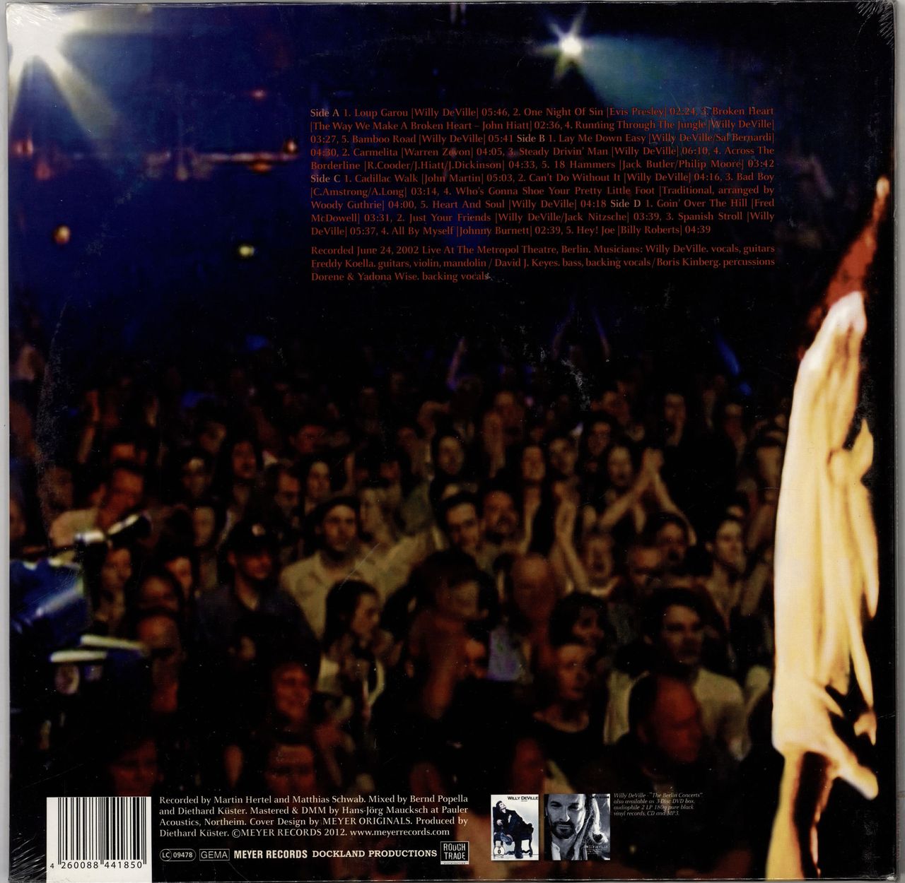 Willy DeVille Live At The Metropol Berlin German 2-LP vinyl record set (Double LP Album) 4260088441850