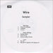 Wire Sampler UK Promo CD-R acetate CD-R ACETATE