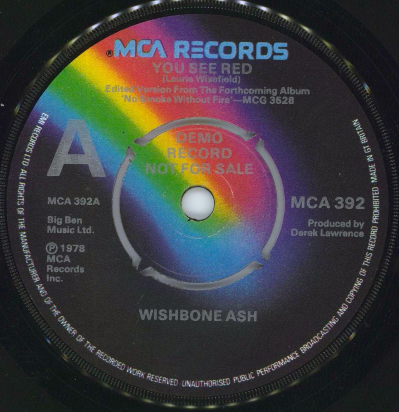 WISHBONE ASH YOU SEE RED UK盤 PROMO - レコード