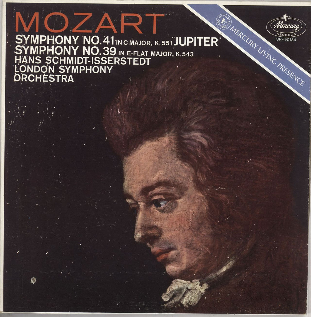 Wolfgang Amadeus Mozart Mozart: Symphony No. 41 "Jupiter" / Symphony No. 39 US vinyl LP album (LP record) SR-90184