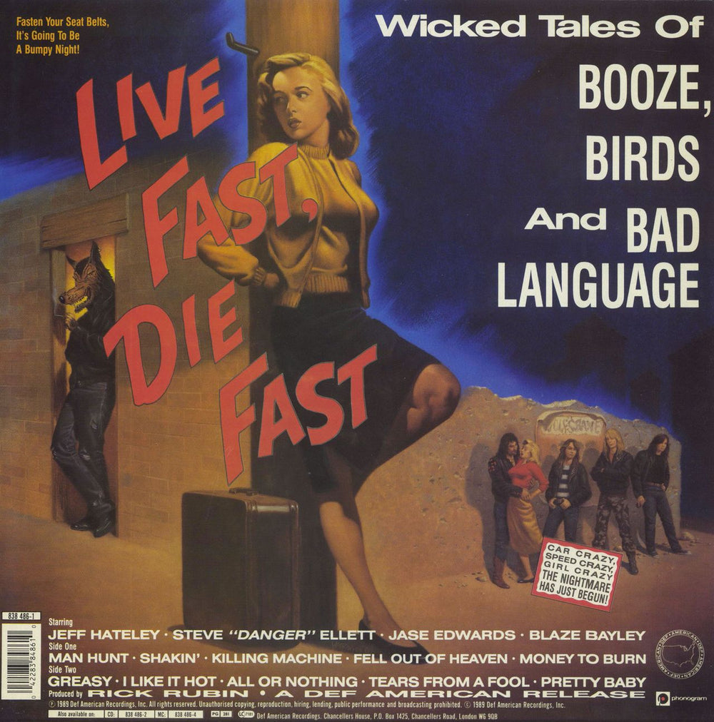 Wolfsbane Live Fast, Die Fast - VG+ UK vinyl LP album (LP record) 042283848610