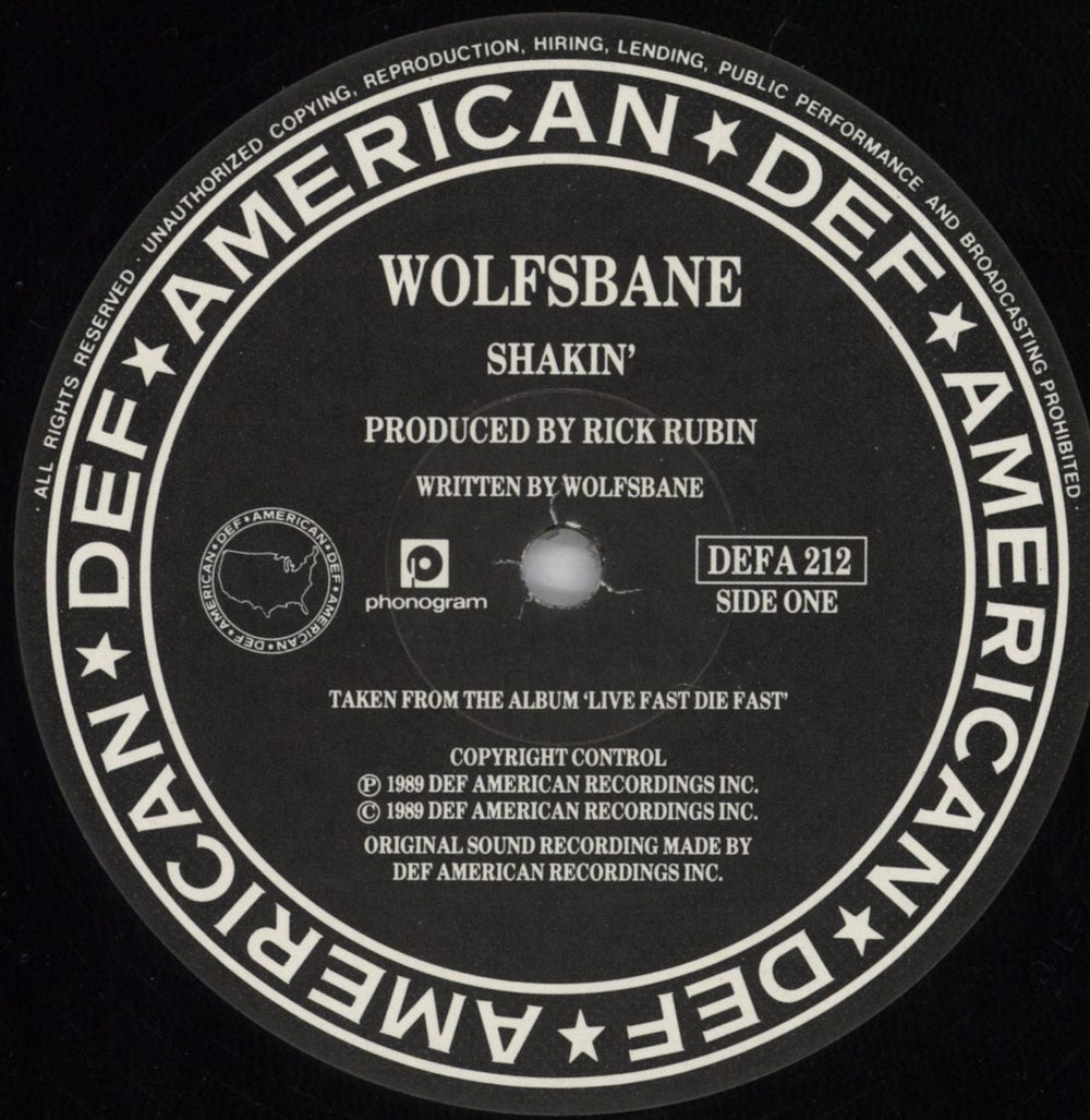 Wolfsbane Shakin' UK 12" vinyl single (12 inch record / Maxi-single) WOL12SH820484