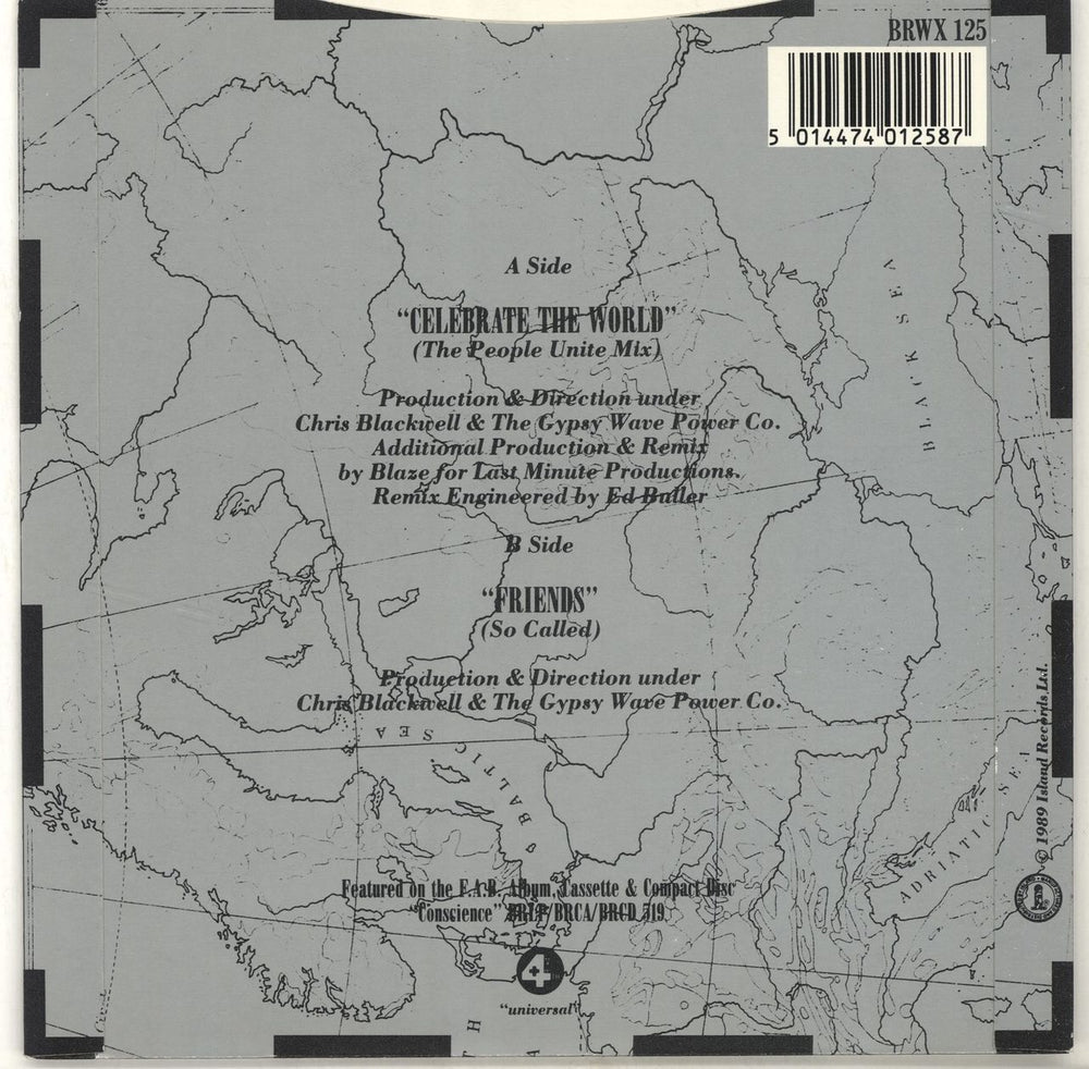 Womack & Womack Celebrate The World [The People United Remix] UK 7" vinyl single (7 inch record / 45) 5014474012587