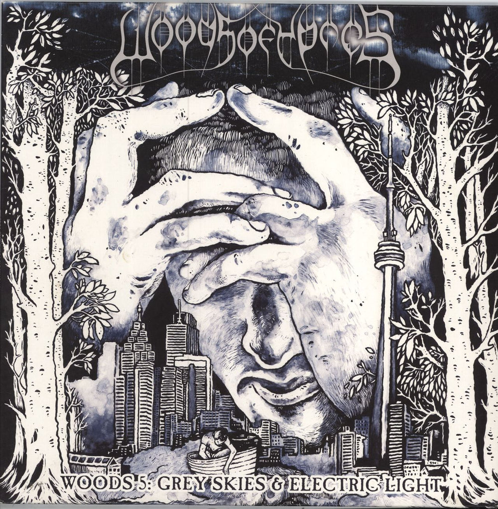 Woods Of Ypres Woods 5: Grey Skies & Electric Light - Silver Vinyl + 7" UK vinyl LP album (LP record) MOSH446LP