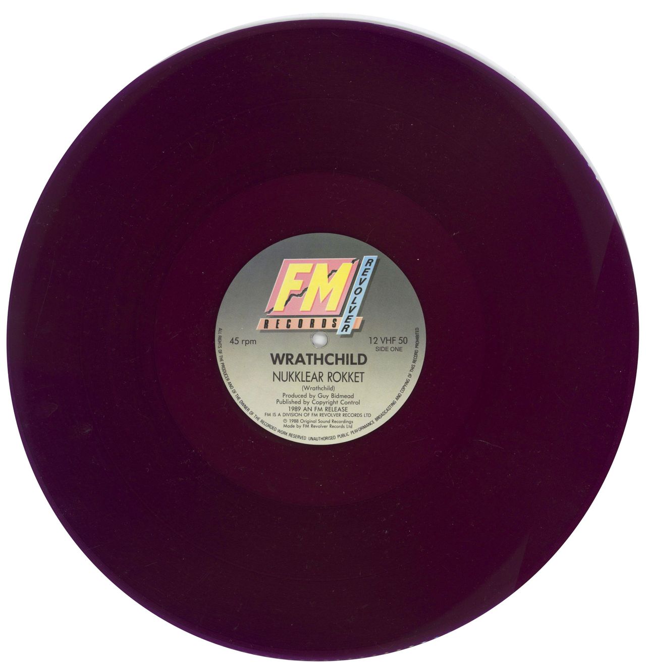 Wrathchild Nukklear Rokket - Purple Vinyl UK 12" vinyl single (12 inch record / Maxi-single) WRA12NU767147