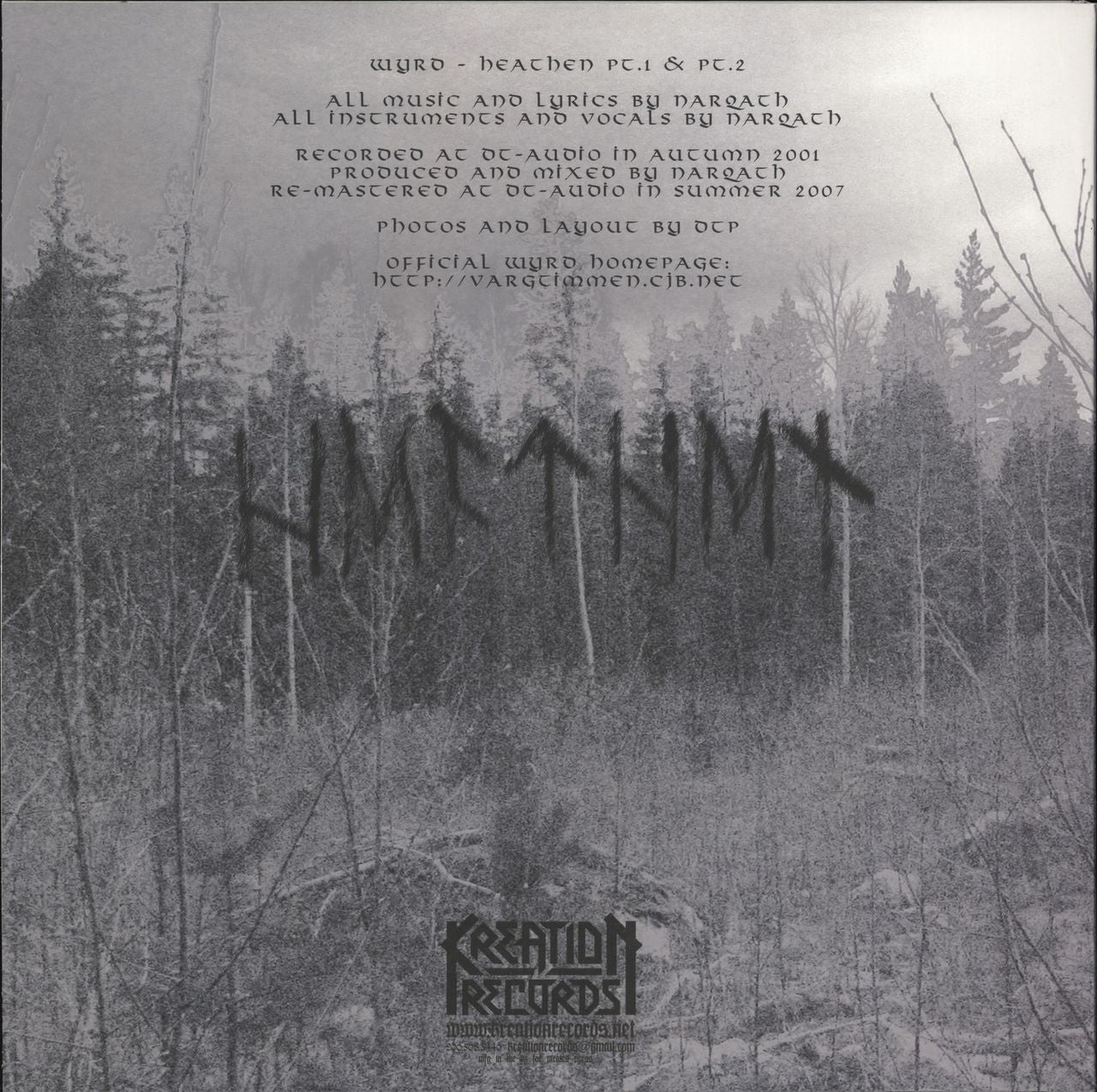 Wyrd Heathen - Grey, White and Black Splatter Vinyl US vinyl LP album (LP record)