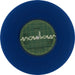 Yachts Look Back In Love (Not In Anger) - Blue Vinyl + Sleeve UK 7" vinyl single (7 inch record / 45) YAC07LO493131