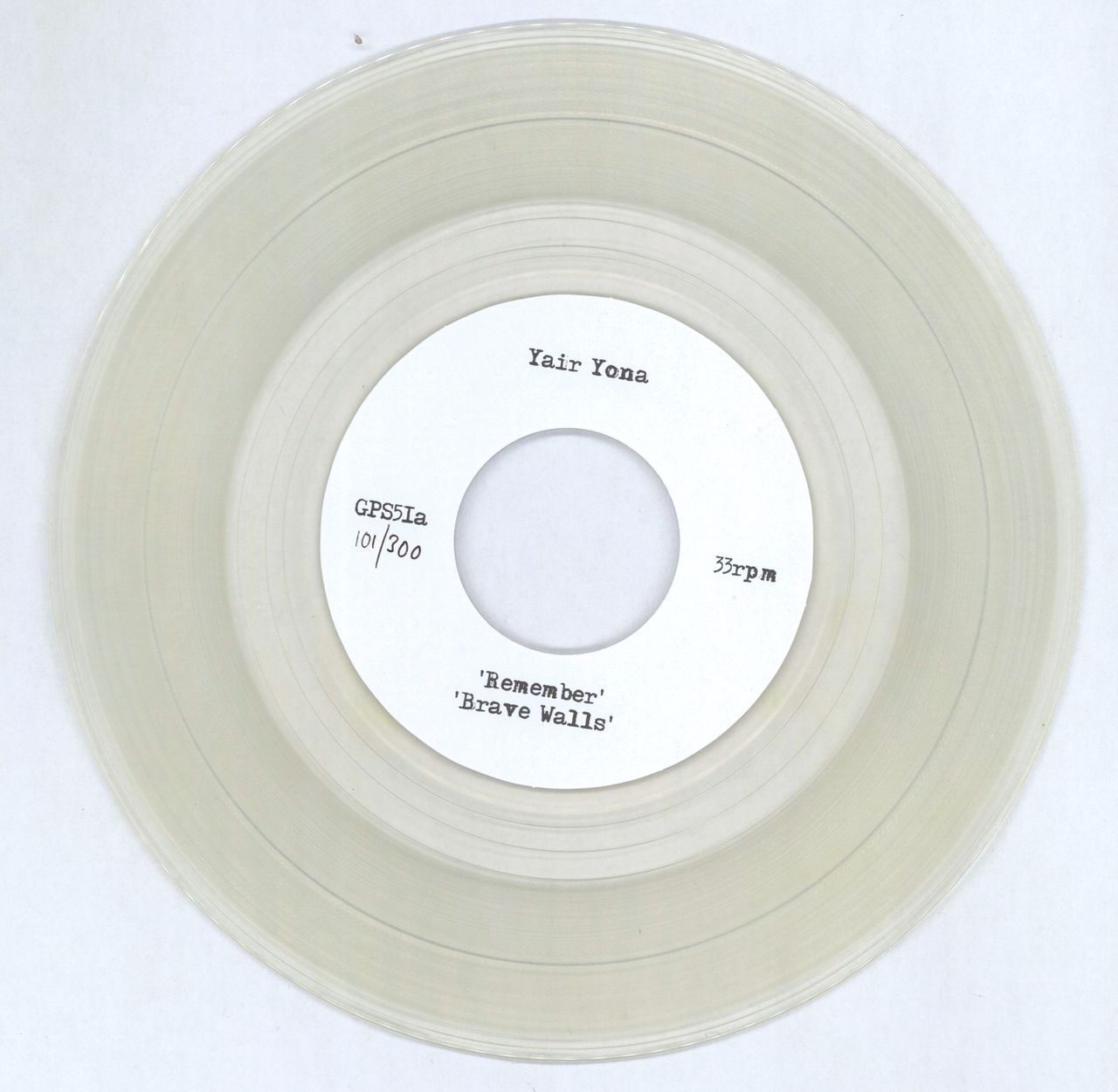Yair Yona Remember - Clear Vinyl + Red Sleeve UK 7" vinyl single (7 inch record / 45)