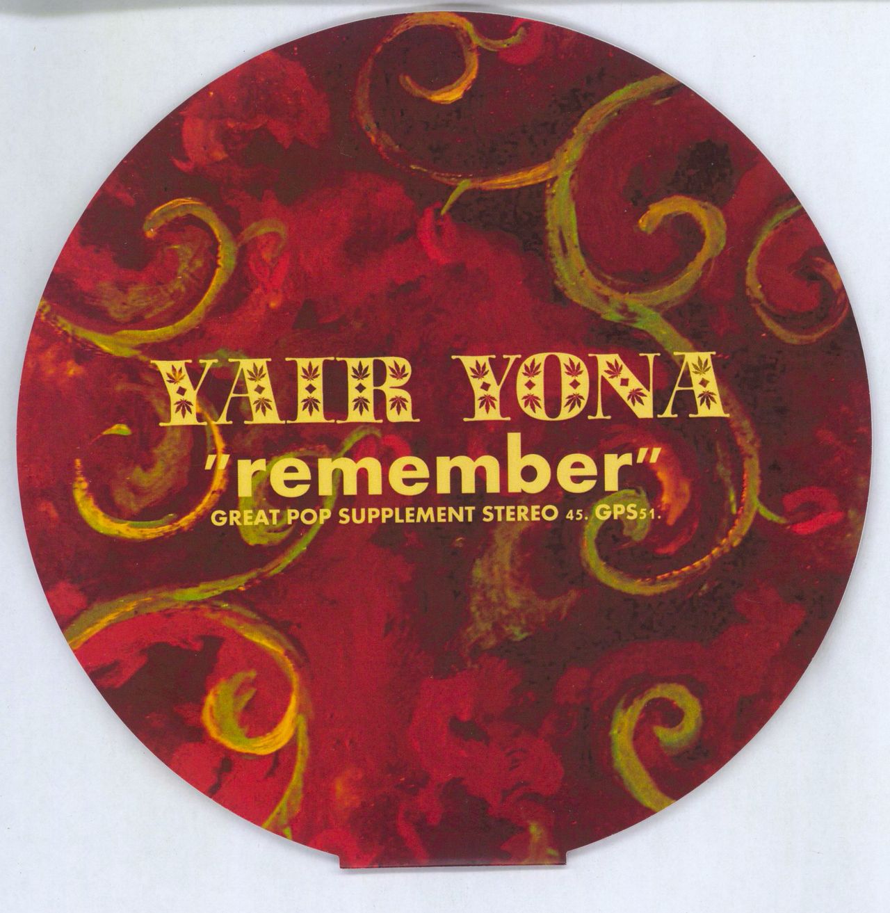 Yair Yona Remember - Clear Vinyl + Red Sleeve UK 7" vinyl single (7 inch record / 45) GPS51