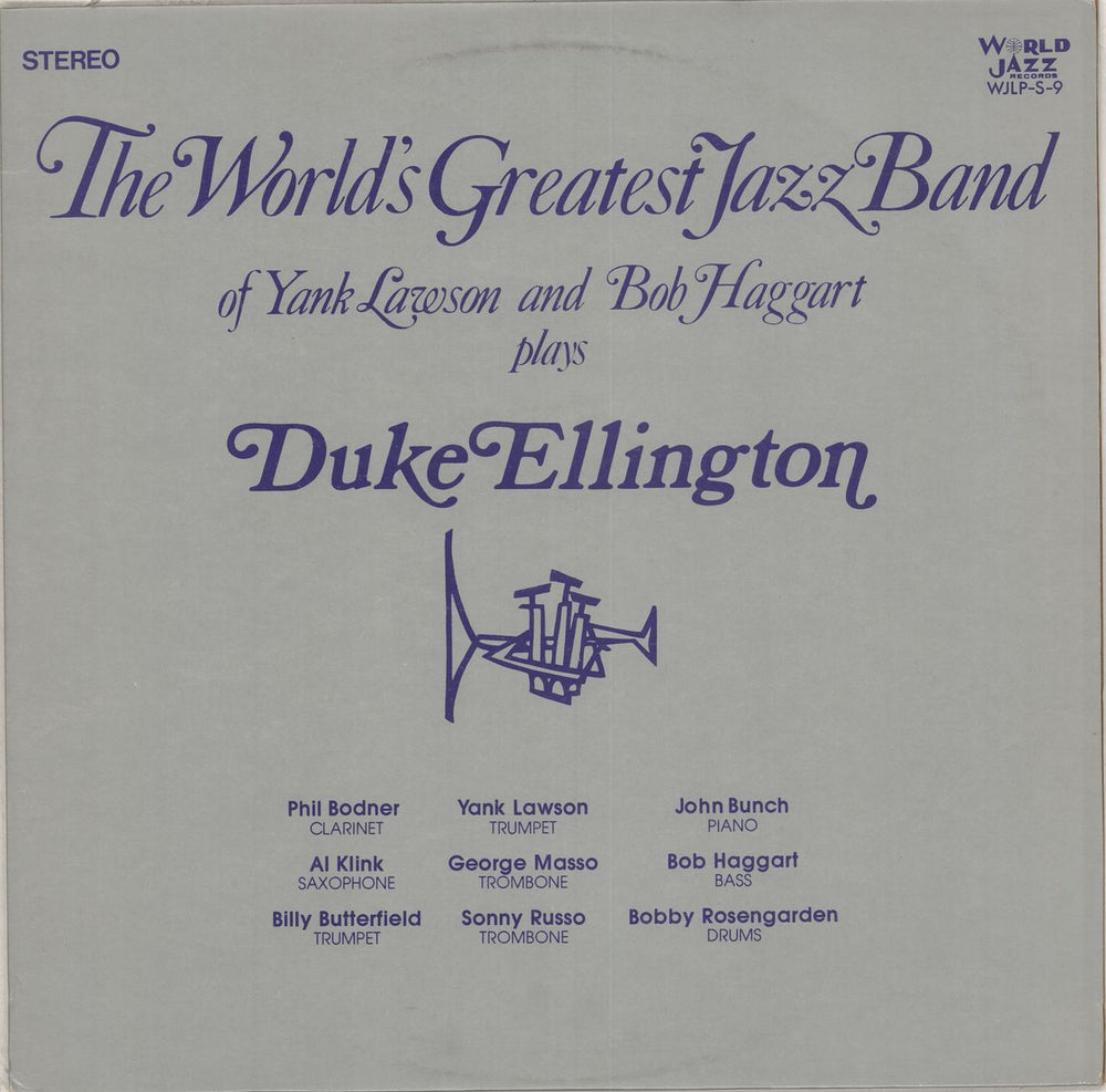 Yank Lawson & Bob Haggart Plays Duke Ellington UK vinyl LP album (LP record) WJLP-S-9