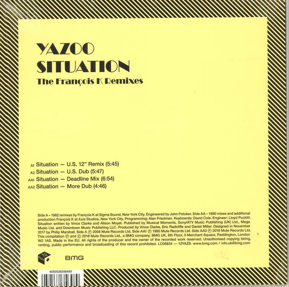 Yazoo Situation- RSD18 - 180gram Vinyl - Sealed UK 12" vinyl single (12 inch record / Maxi-single) YAZ12SI694886