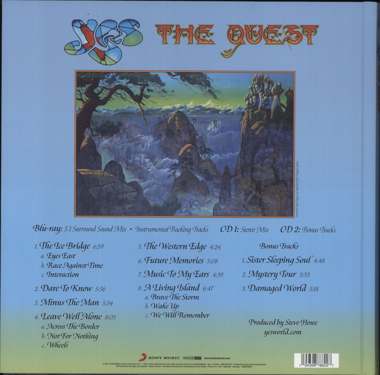 Yes The Quest: Deluxe Artbook UK 3-disc CD/DVD Set 194398788227