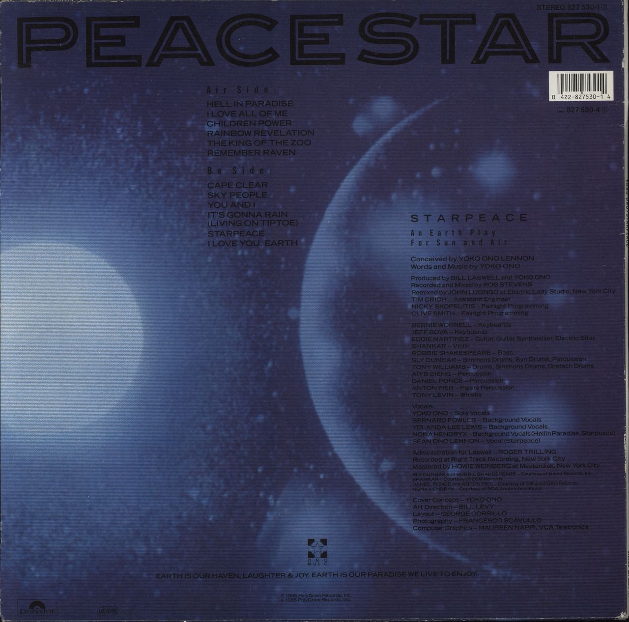 Yoko Ono Starpeace German Promo Vinyl LP