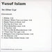 Yusuf Islam An Other Cup UK Promo CD-R acetate CD-R ACETATE