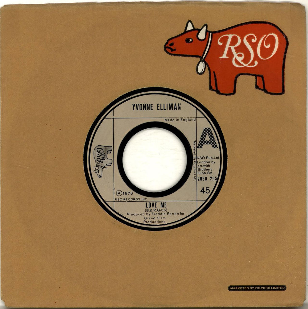 Yvonne Elliman Love Me - Wide Centre UK 7" vinyl single (7 inch record / 45) 2090205
