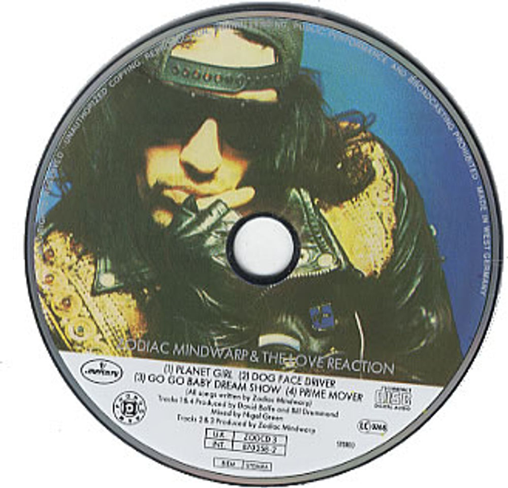 Zodiac Mindwarp Planet Girl UK CD single (CD5 / 5") ZODC5PL165065